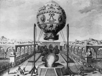 Primer vol del globus aerostàtic dels germans Montgolfier a França