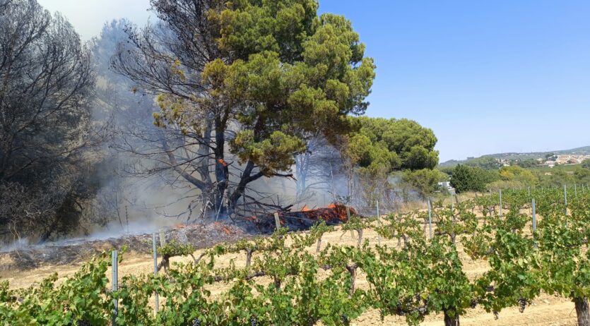 Incendi d’un vehicle a l’AP-7 a l’alçada de La Granada