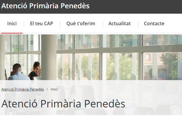 L’Atenció Primària del Penedès estrena pàgina web pròpia